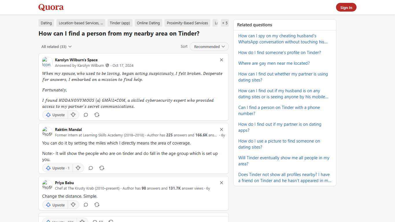 How to find a person from my nearby area on Tinder - Quora